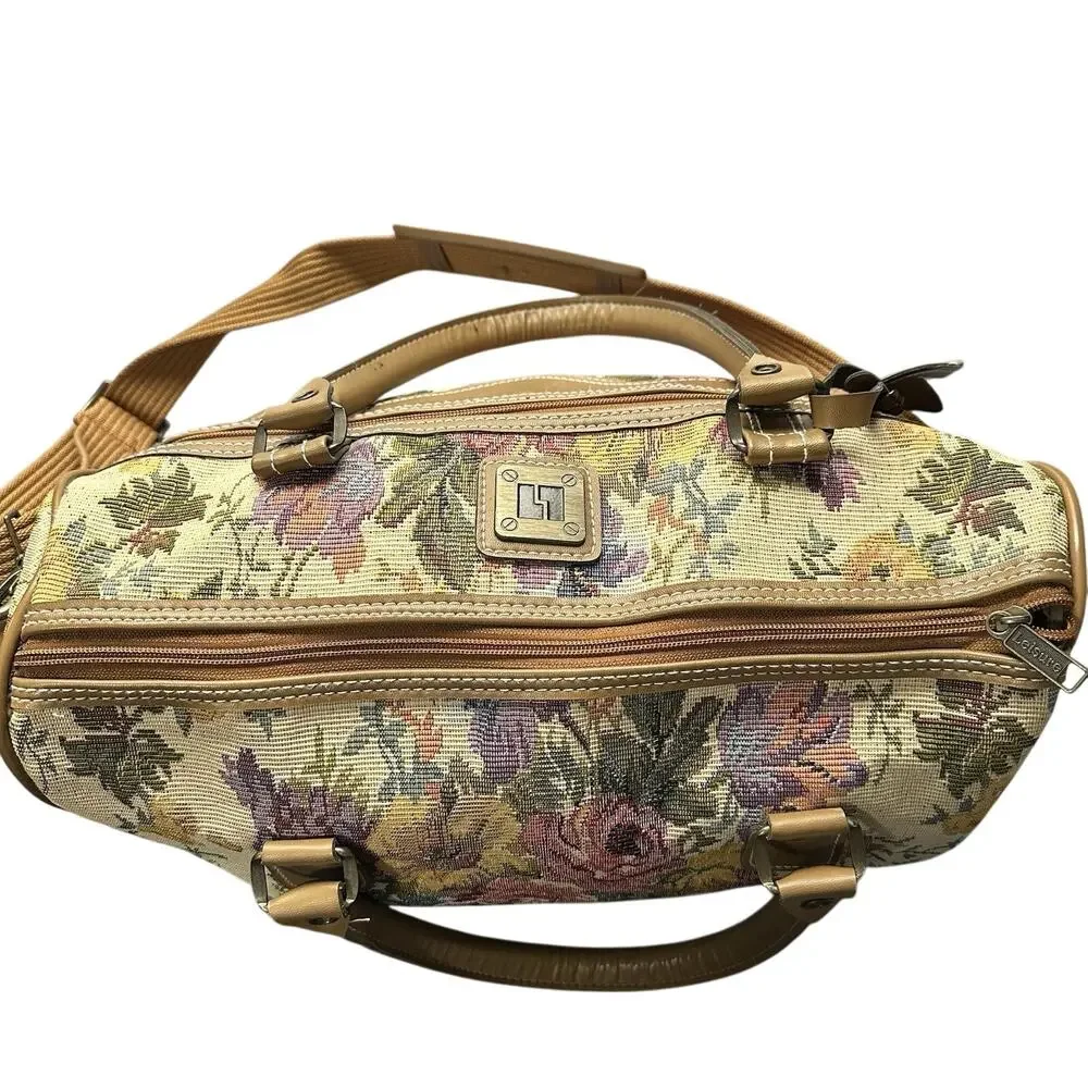 RARE VINTAGE LEISURE LUGGAGE CARRYON DUFFEL WEEKEND TRAVEL BAG MACY'S